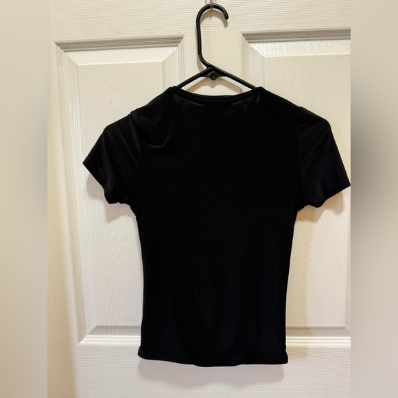 Black Ruched Women's Top - Picture 3 of 3